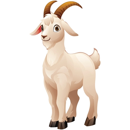 At the Farm Theme Goat Transparent Sticker